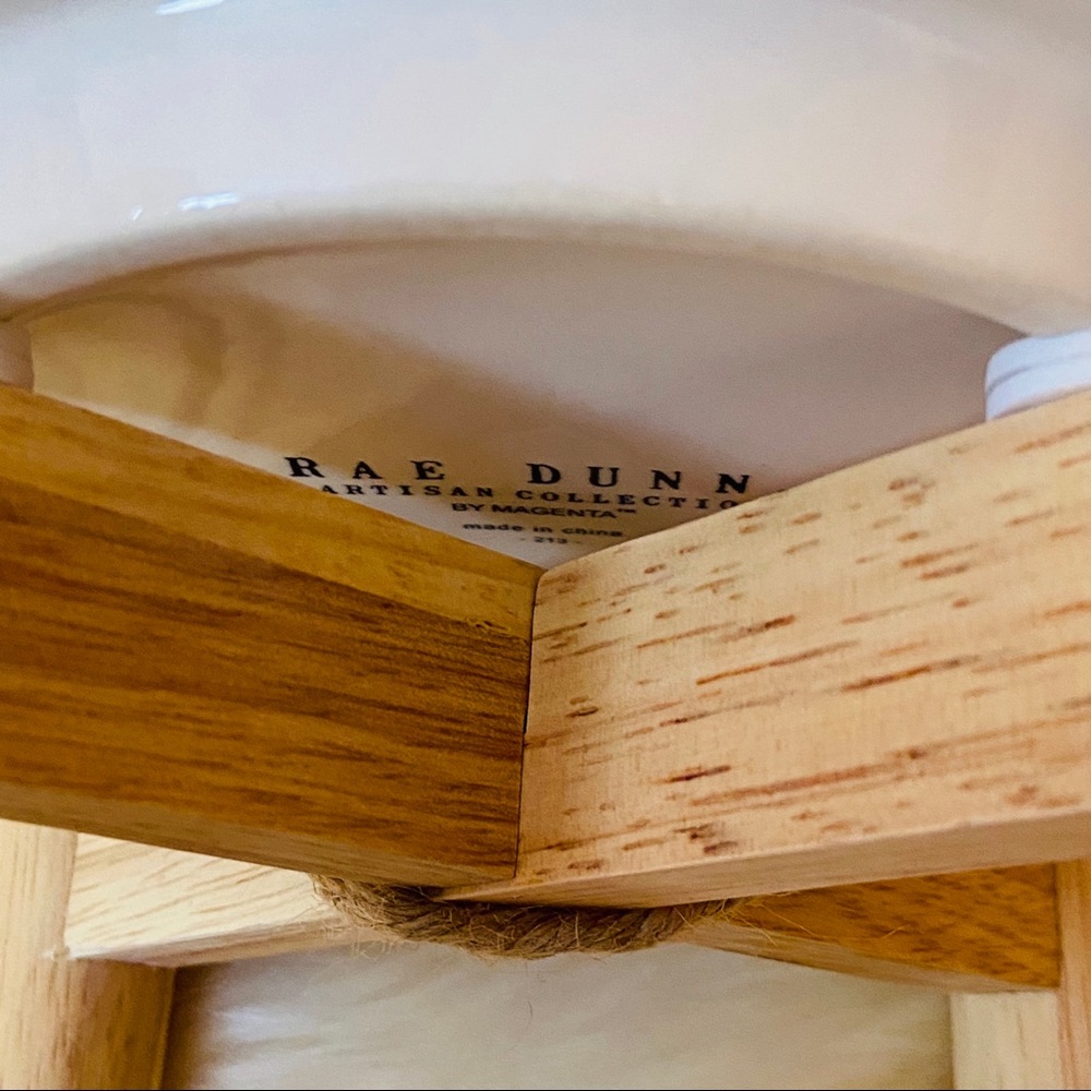 Rae Dunn PLANT Planter with Wooden Stand Mom Gift - Picture 8 of 8